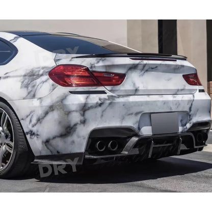 For BMW F06 F12 F13 M6 Dry Carbon Fiber Rear Bumper Diffuser Lip