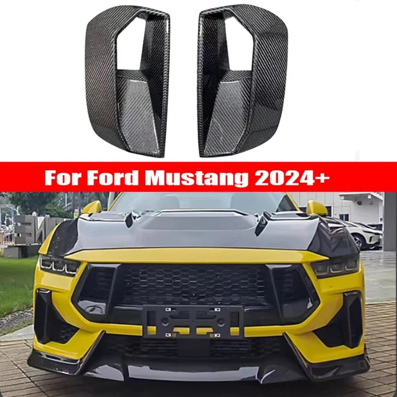 For Ford Mustang 2024+ Carbon Fiber Tuyere Front Bumper Air Vent