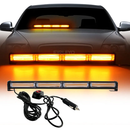 Cob Traffic Adviser Signal Emergency Warning Strobe Bar Yellow