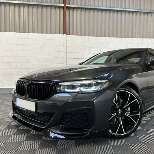 For BMW 5 Series G30 G31 Gloss Black Front Bumper Splitter Lip