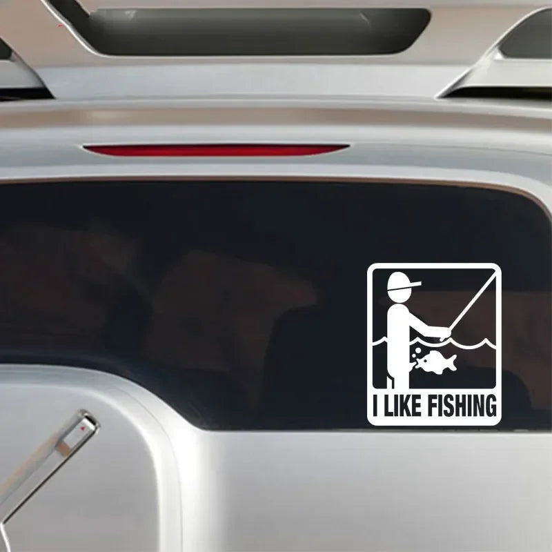 Funny I Like Fishing Personalized Sticker Pvc Bumper Window