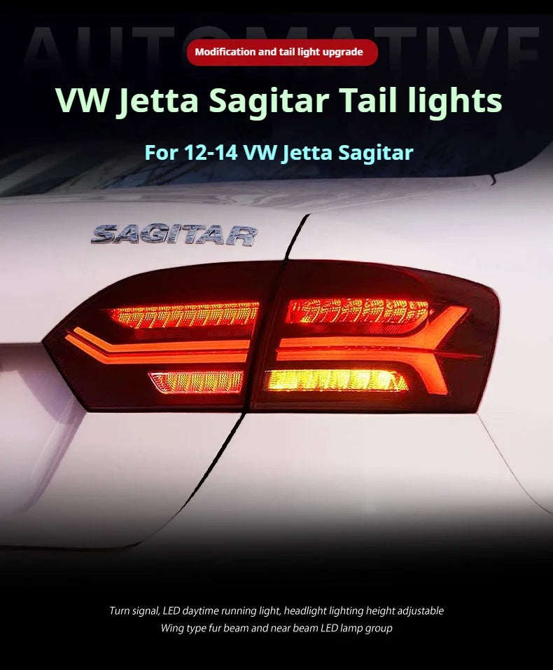 For VW Jetta MK6 Sagitar Taillights Ft 2012-2014 Tail Dynamic