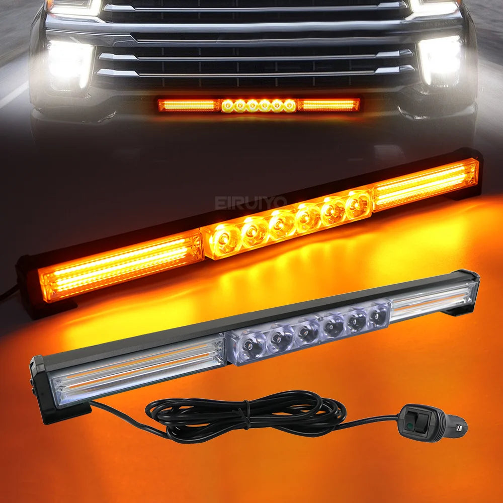 Cob Traffic Adviser Emergency Signal Warning Strobe Yellow White