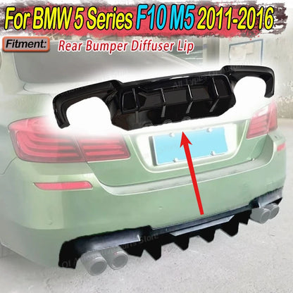 For BMW 5 Series F10 M5 Rear Bumper Diffuser Lip 2011-2016