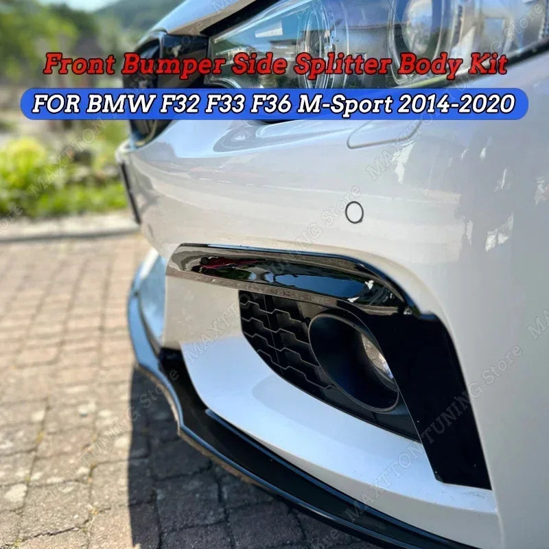 For BMW F32 F33 F36 M-Sport Front Bumper Lip Side Splitter