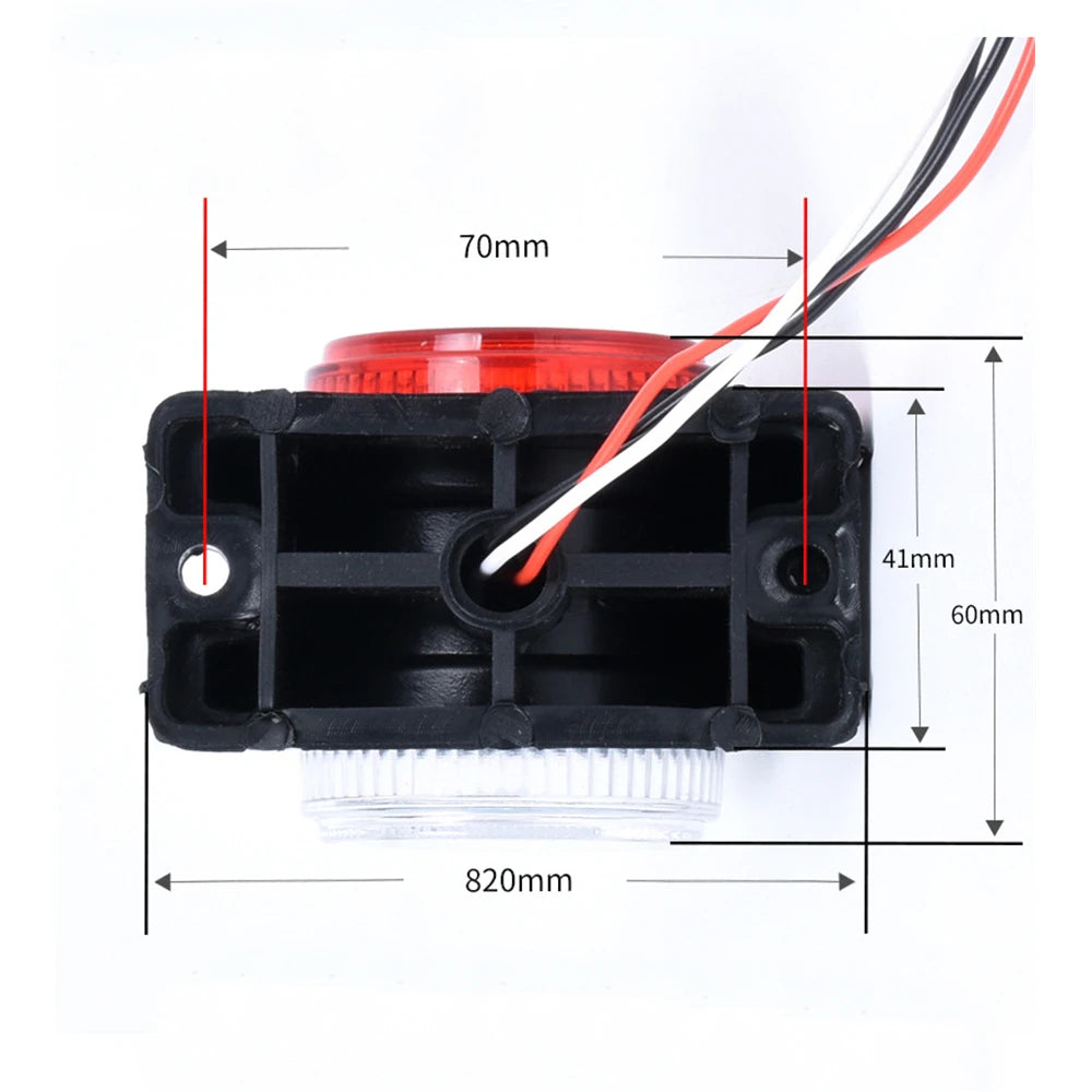2PCS Parking Trailer Position 12V 24V Side Marker Truck