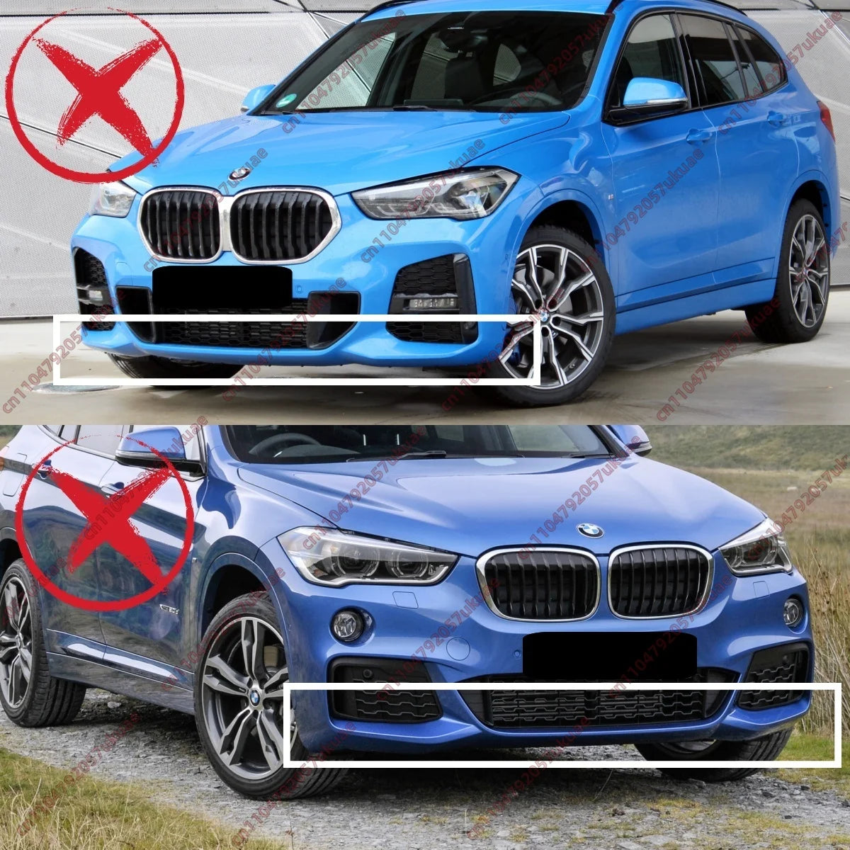 For BMW X1 F48 F49 16D Front Bumper Lip Splitter 18I 18D 20I 20D