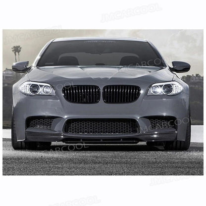 For BMW 5 Series F10 M5 2PCS Carbon Fiber Front Lip Spoiler