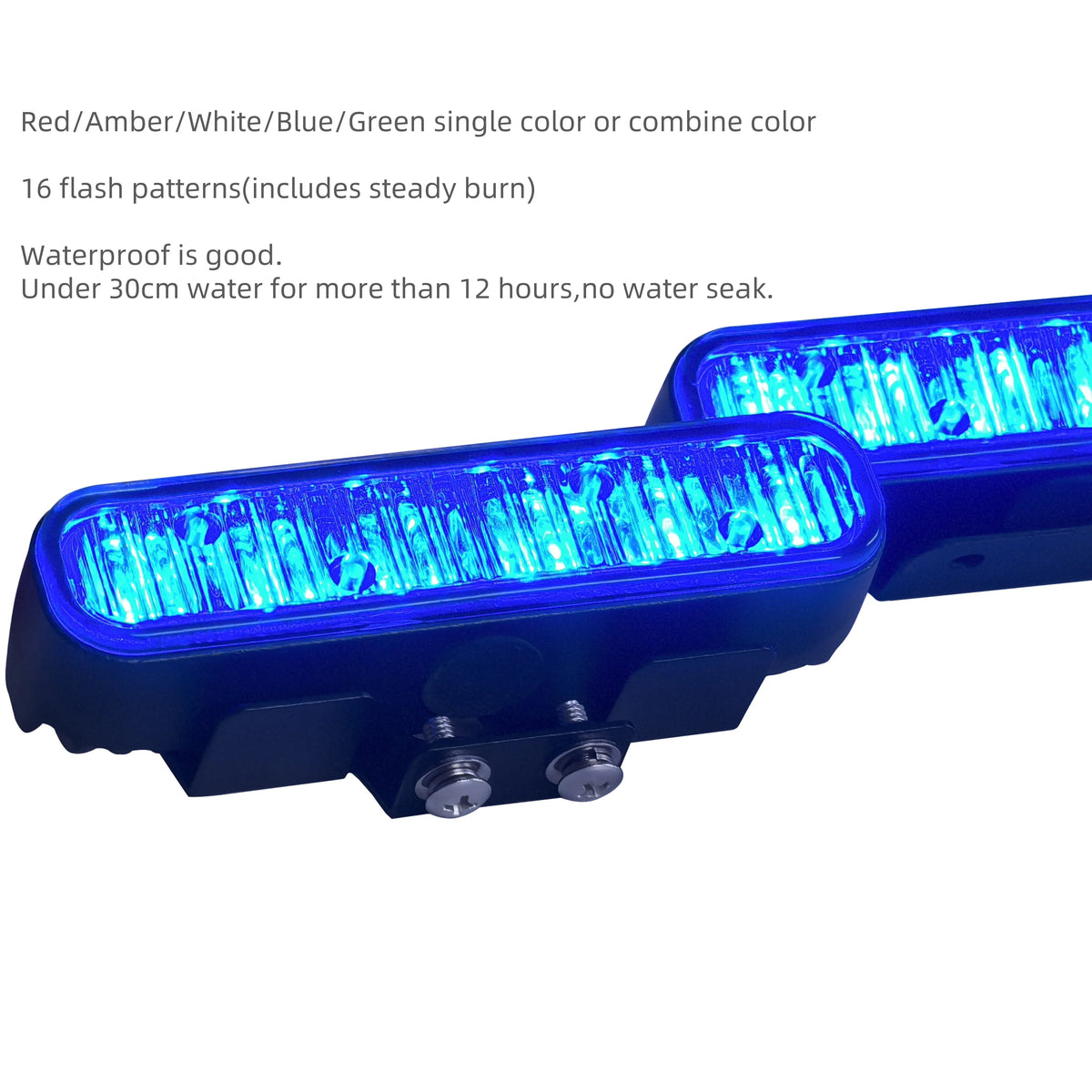 For Manufacturing Purpose 5 Wires Ice Blue Strobe Warning Dc
