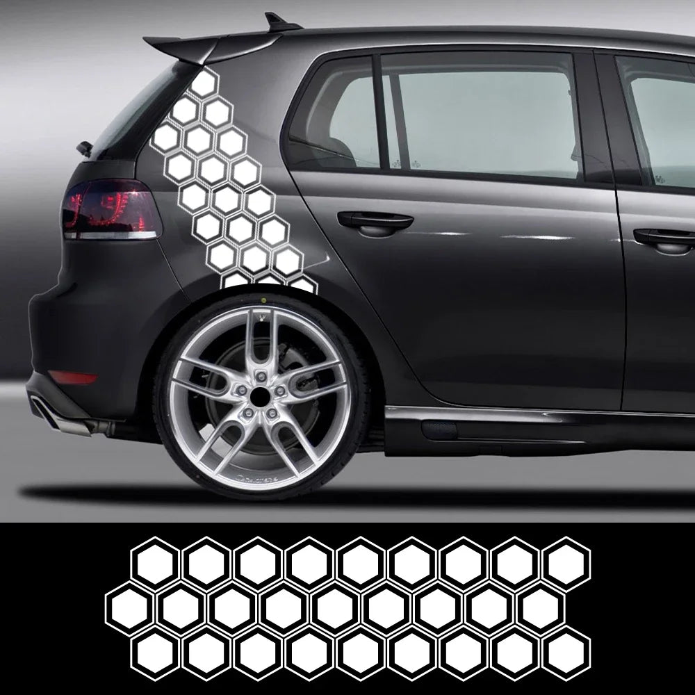 Honeycomb Hexagonal Graphics Vinyl Decal Body Side Sticker