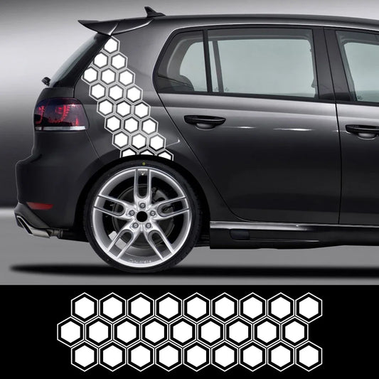 Honeycomb Hexagonal Graphics Vinyl Decal Body Side Sticker
