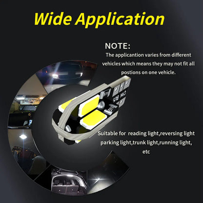 20PCS T10 5730 8SMD Canbus Bulbs W5W wy5w 168