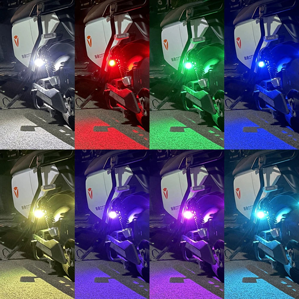 For Motorcycle 10X 4X 8colors Wireless Drone Strobe Bike Remote