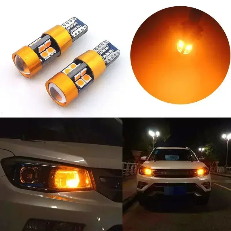2PCS Signal Orange Amber 3030 12V Position 2821 Parking