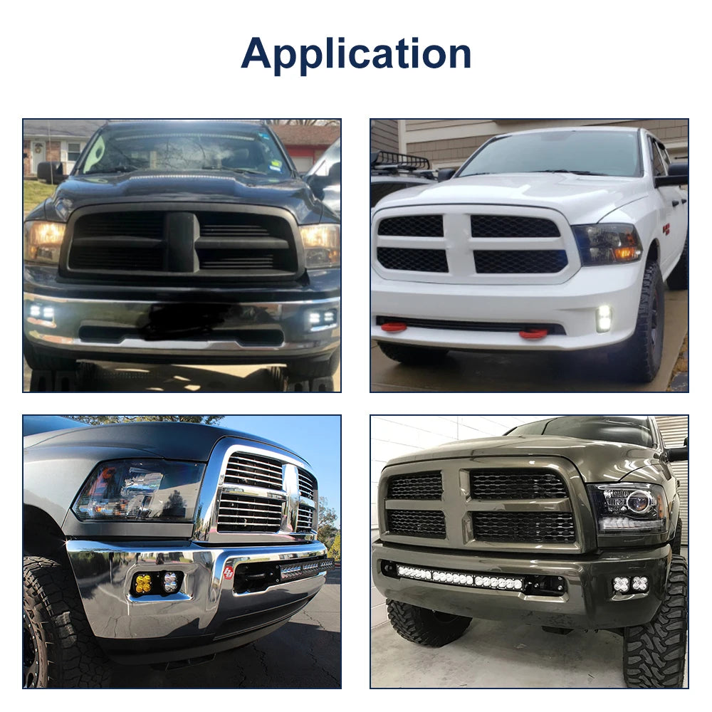 For 2010-2019 Dodge Ram 2500 3500 Upgrade Hidden Bumper Pods Fog