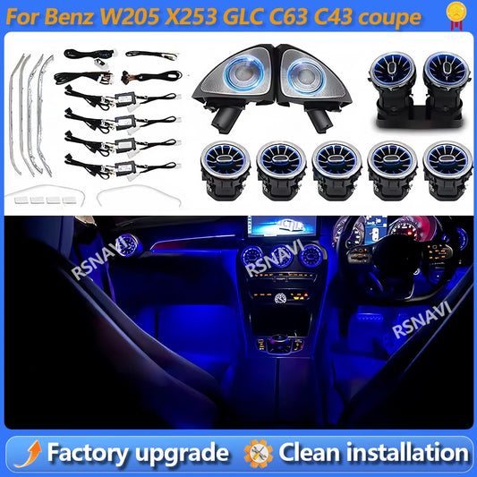For Mercedes Benz W205 X253 Glc 12 Colors Ambient Coupe C43 C63S