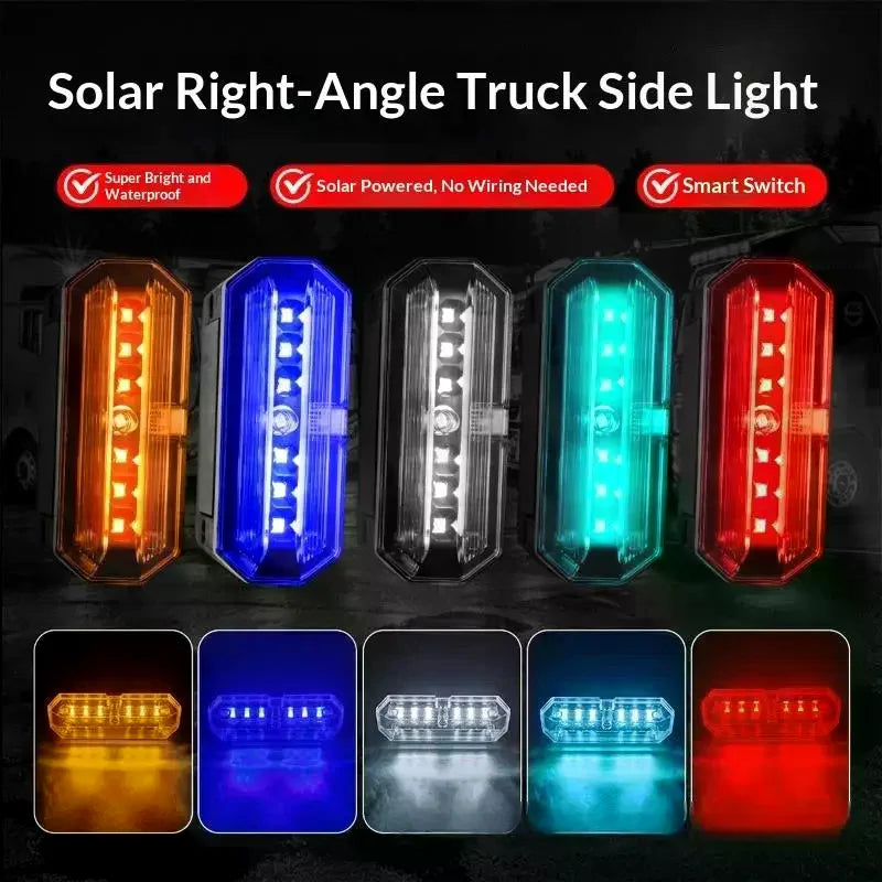Solar Powered Warning Bright Strobe Wireless Side Mark Truck