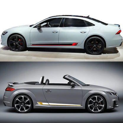 For Audi Tt Rs MK2 8J Side Stripes Decals Door Sticker Vinyl