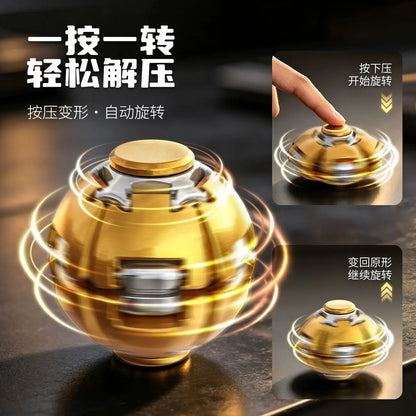 Press Rotating Metal Ball Edc Mechanical Fidget Spinner Anxiety