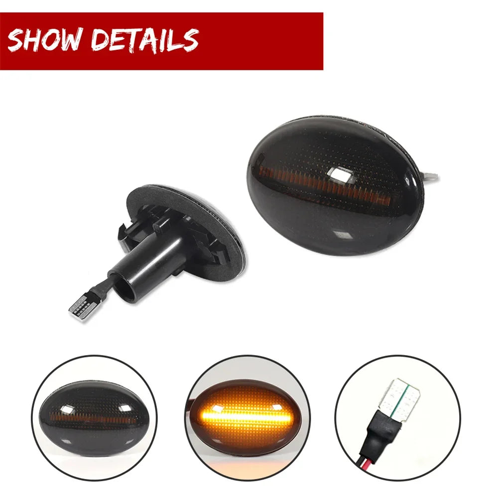 For MINI Cooper R55 R56 R57 R58 R59 Fender Flare Lamps Amber