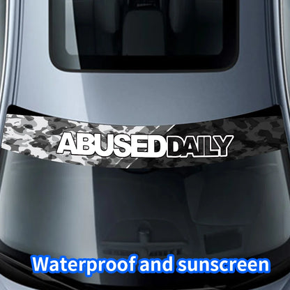 Abuse Daily Front Rear Windshield Stickers Waterproof Sunscreen