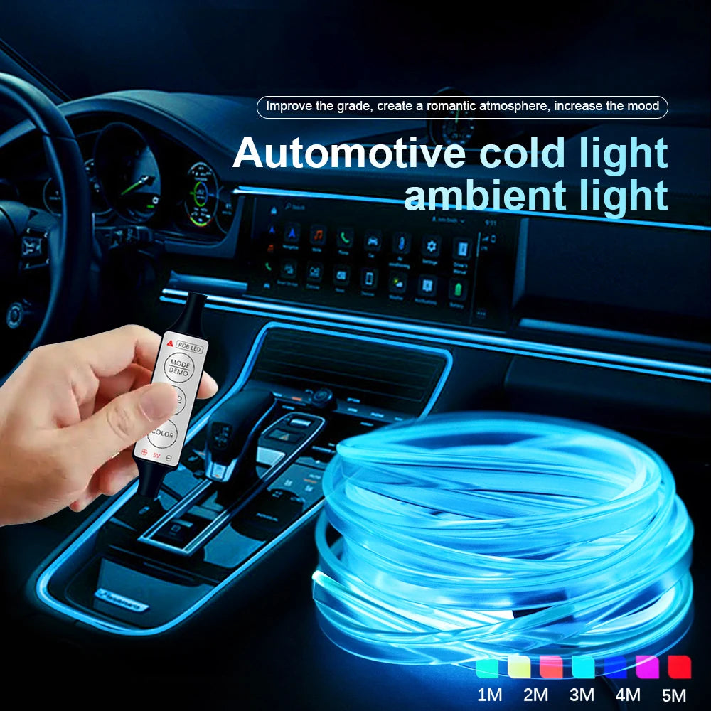 5M Ambient Strip RGB Neon Optical Fiber Multiple Mode