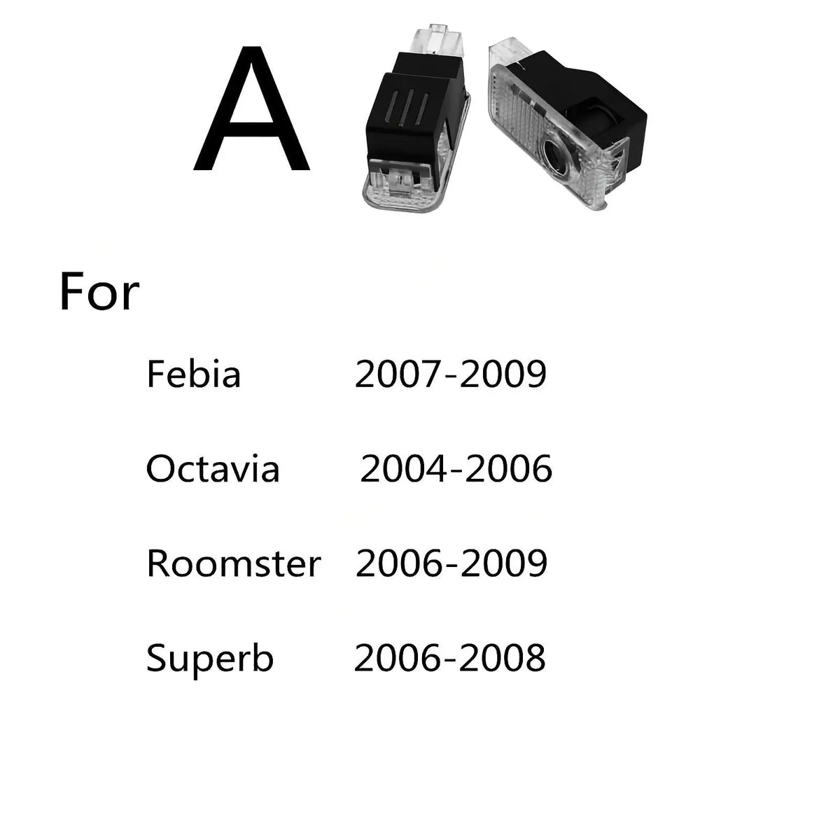 For Skoda Accessories 2004-2024 Octavia A7 2PCS Door Projector