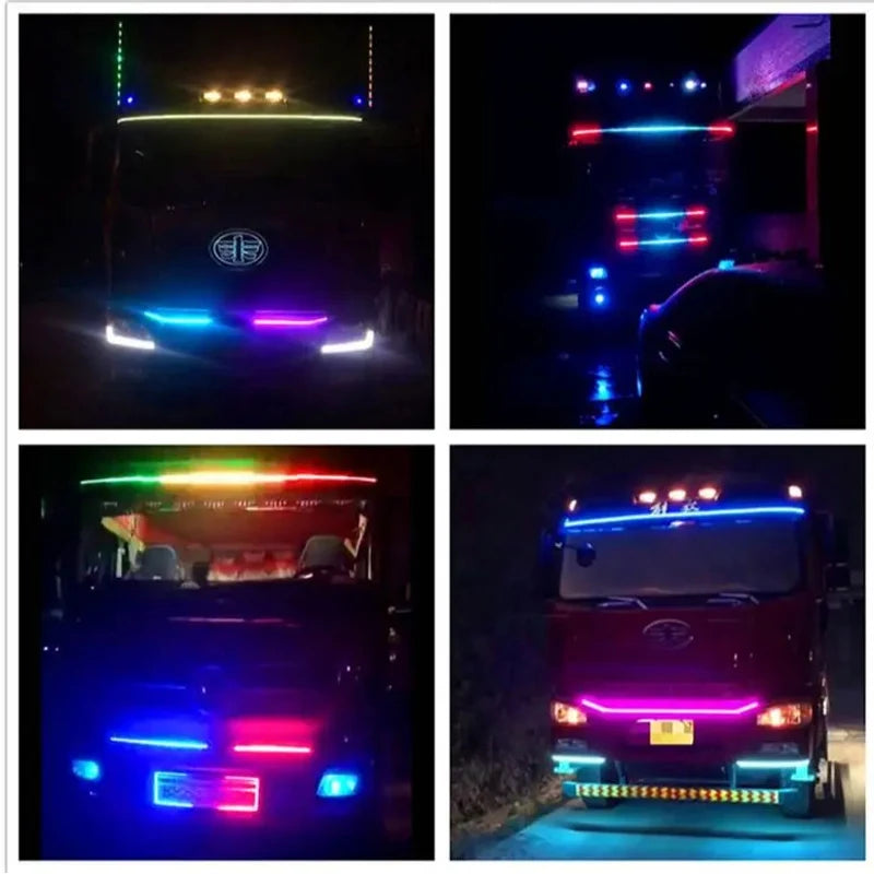 24V Truck Colorful Flashing Ambient Lighting Atmosphere Night