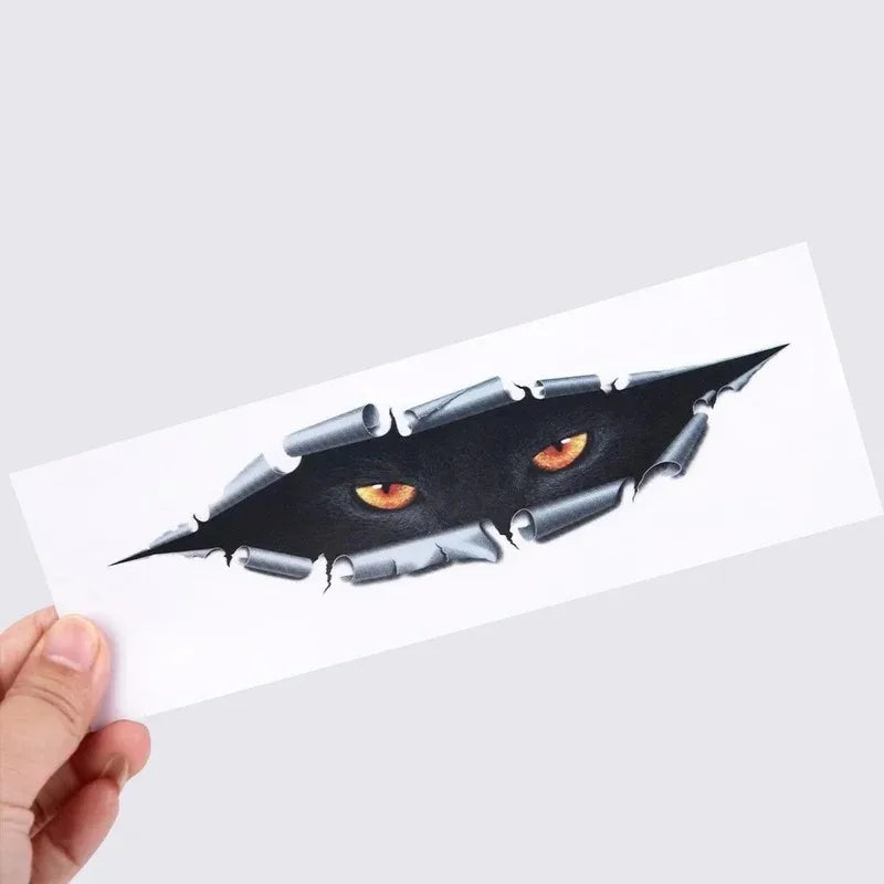 3D Simulation Peeping Cat Eye Sticker Body Dents Scratches