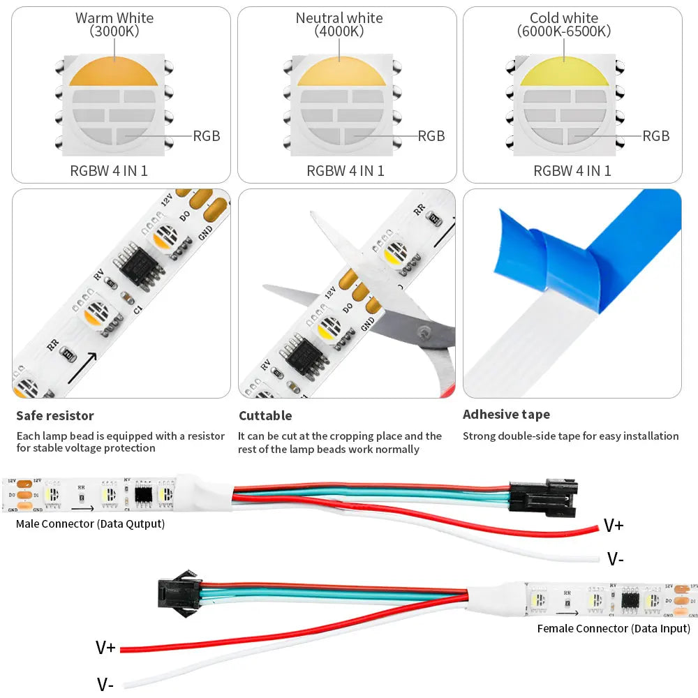 WS2814 In Strip Similar SK6812 Rgbw Pixels Addressable WS2811