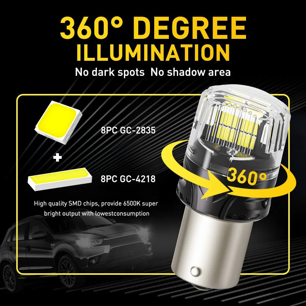 Auxito 2X P21W ba15s 1156 7440 7443 Bulb T20