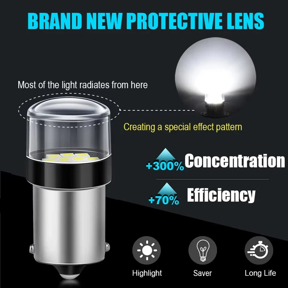 50PCS 1156 ba15s 1157 bay15d Bulbs 12V 3030 10SMD