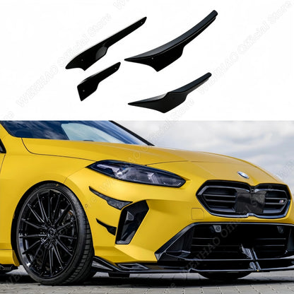 For BMW 1 Series F70 M135I 4PCS Gloss Black Front Bumper Air