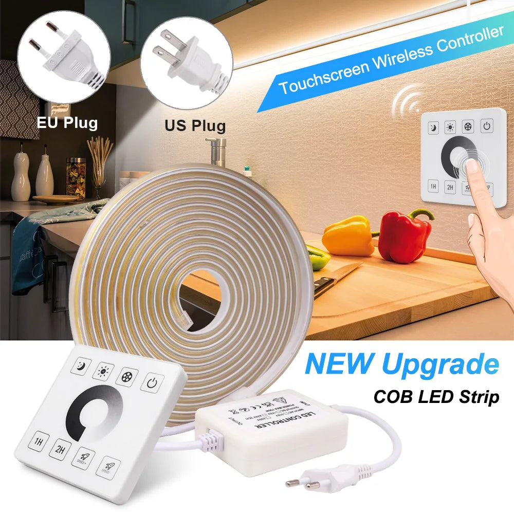Dimmable Cob Strip Wall Touch Switch 23KEY Remote 220V