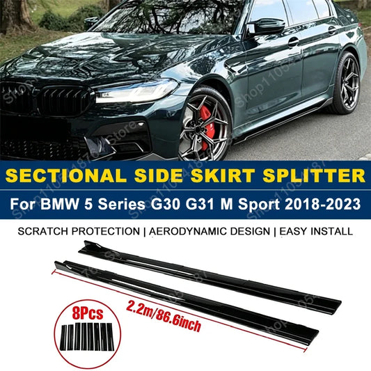 For BMW 5 Series G30 G31 2.2m 86.6 Side Skirts Extension Rocker