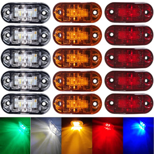 For Trailer 10PCS 12V 24V Side Marker Trucks Caravan Clearance