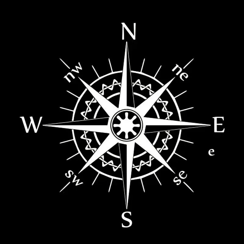 Design Personality Laptop Sticker Compass Wind Rose Batian