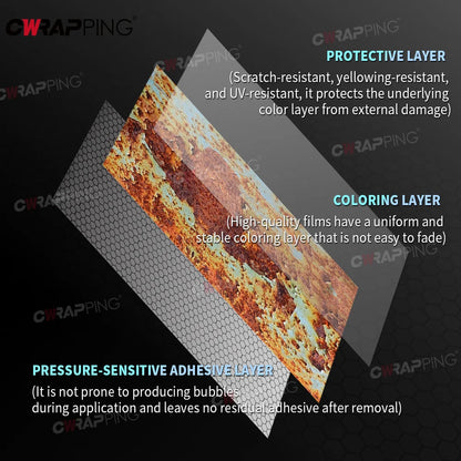 For Motorcycle Vinyls Waterproof Rusting Vinyl Decorating Rust