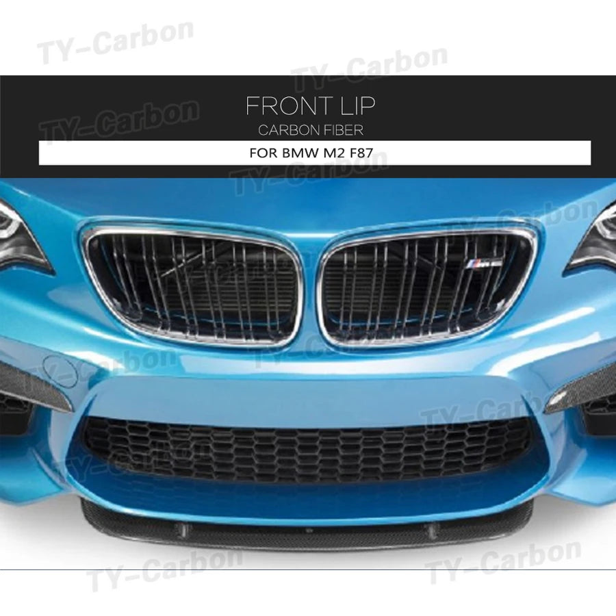 For BMW F87 M2 Competition M2C Front Bumper Lip Real Carbon