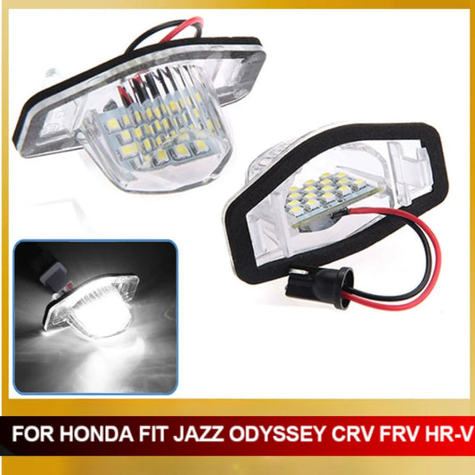 For Honda Crv Fit Odyssey Jazz 2PCS Number License Plate White