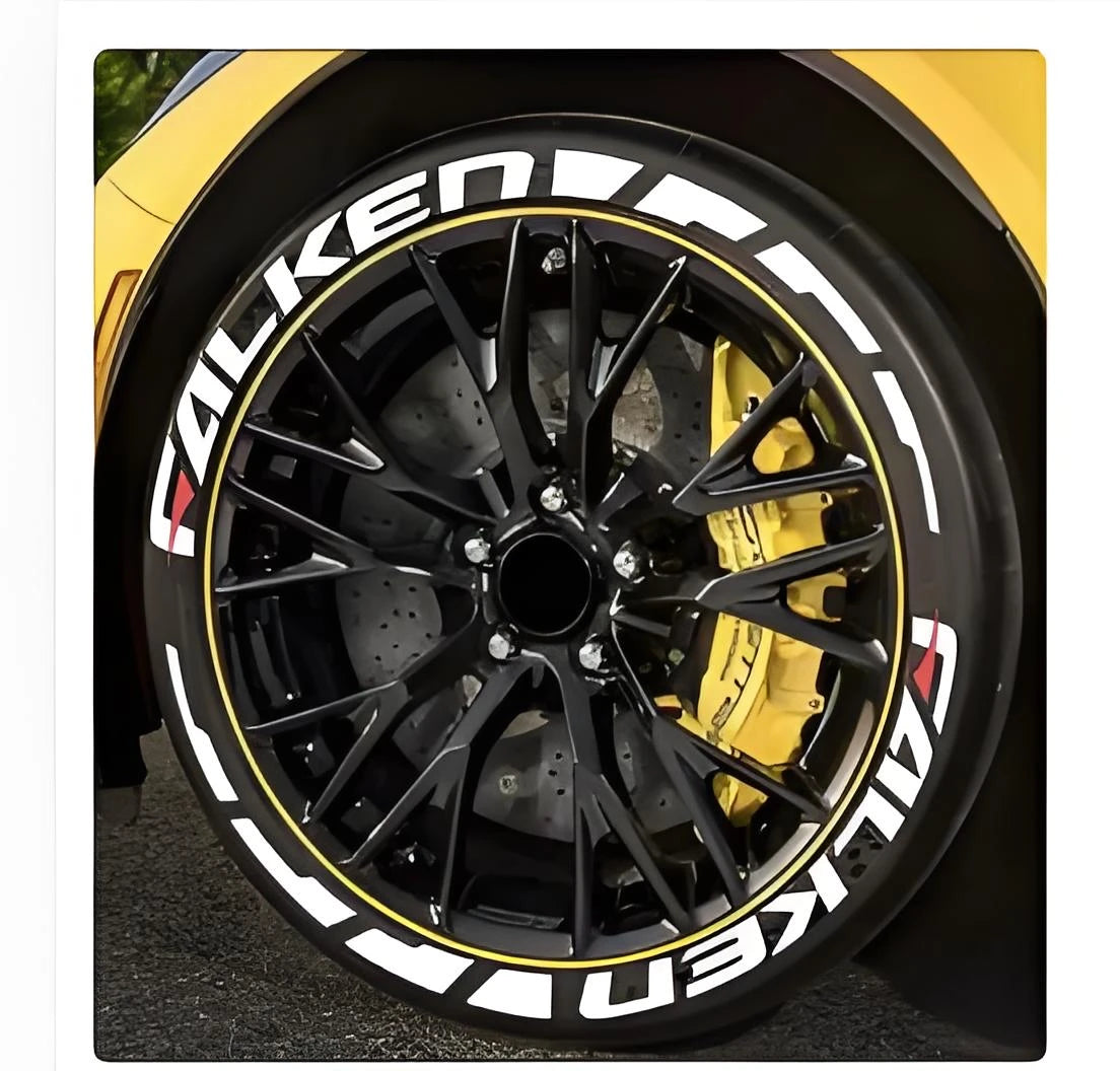 For 4 Wheels Decals 8PCS Lot Tire Decor Stickers Tuning 3D