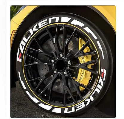 For 4 Wheels Decals 8PCS Lot Tire Decor Stickers Tuning 3D