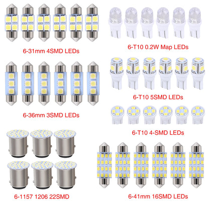 Interior Combo Map Dome Door Trunk License Plate Bulbs