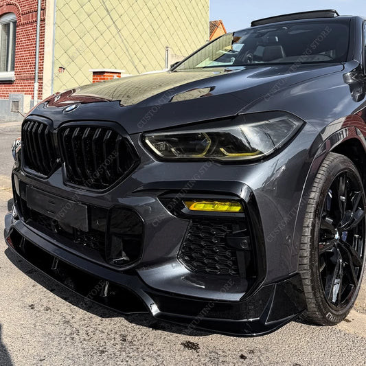 For BMW X6 G06 M50I M50D Front Bumper Splitter Lip Spoiler