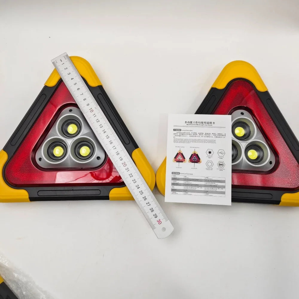 For Universal Emergency Warning Triangle Solar Power USB