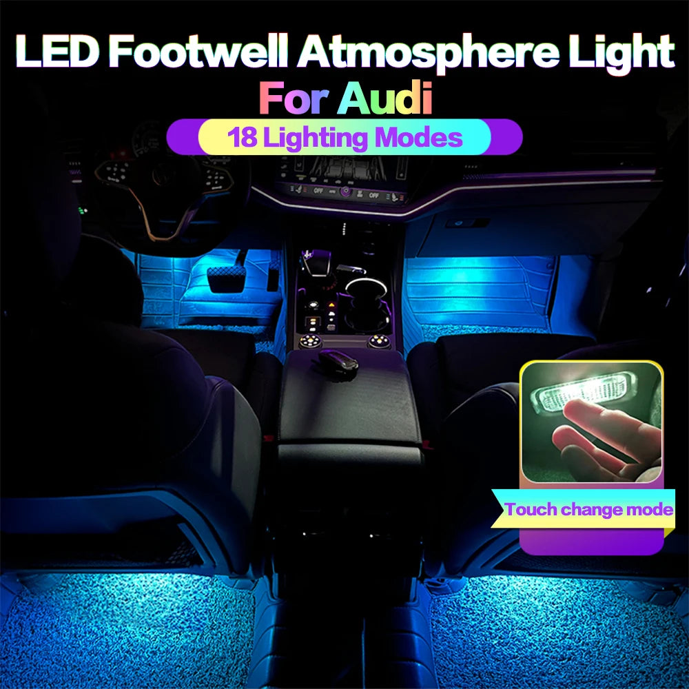 For Audi Q3 8U Q5 8R Footwell Interior Atmosphere Q7 Q8 A1 A3 8V