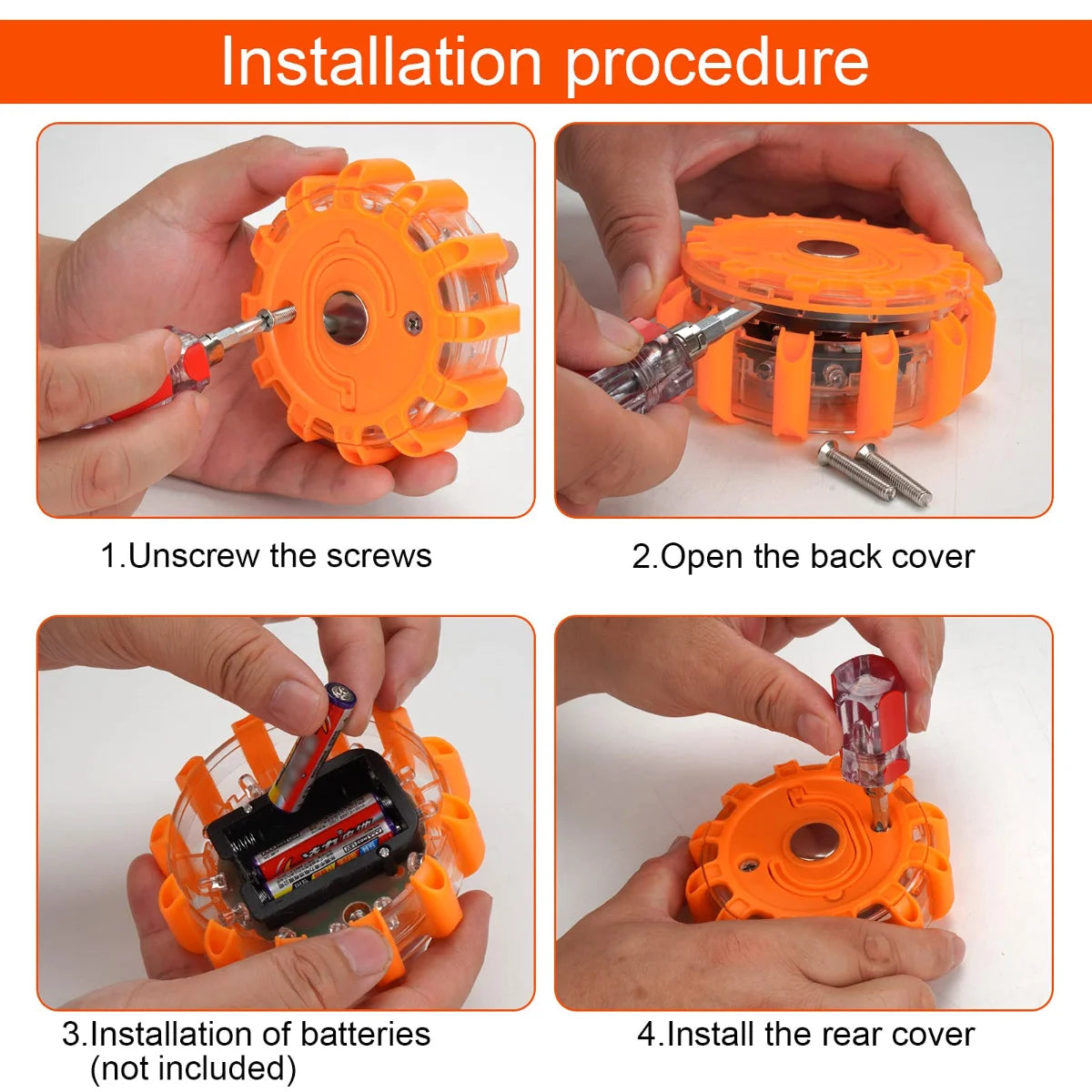 Magnetic Emergency built-in Battery 9mode Safety Beacon Portable