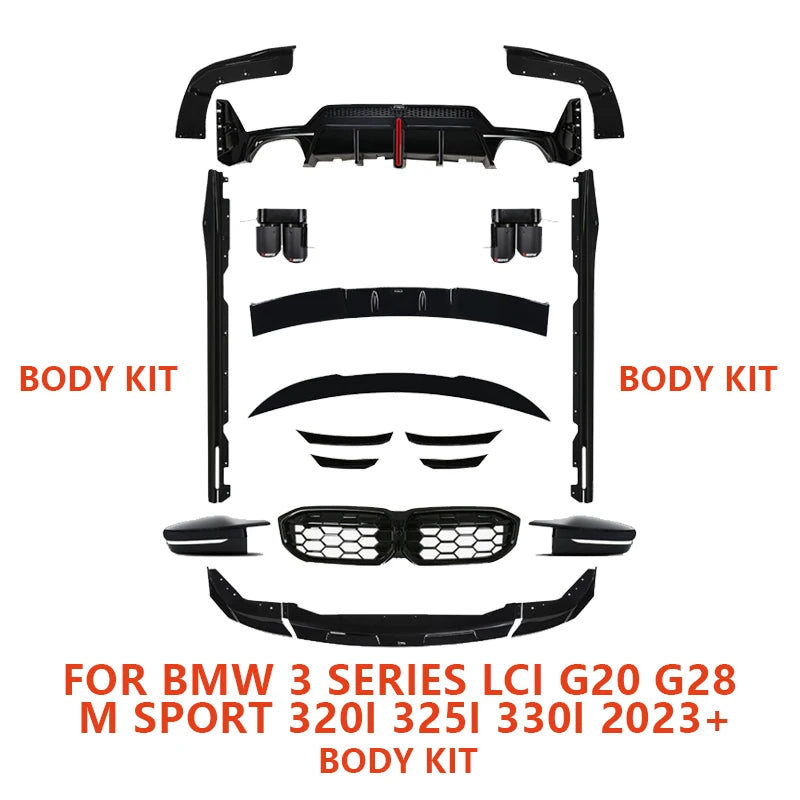 For 2023-2025 BMW 3 Series G20 Lci Vten Body Kit Front Splitter