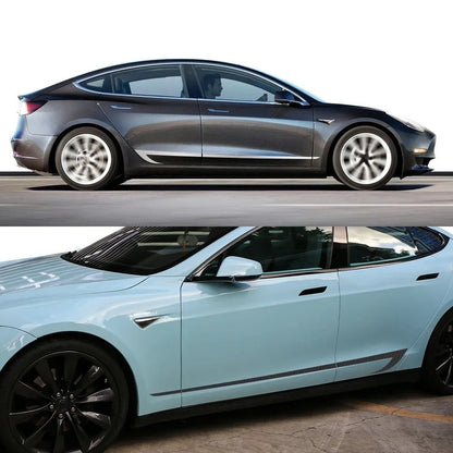 For Tesla Model 3 Waterproof Vinyl Door Side Stickers Kit Film