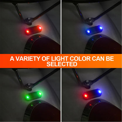 MINI Solar Power Warning Flashlight Motorcycles Alarm in-night